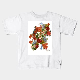 Tropical Vintage Floral Kids T-Shirt